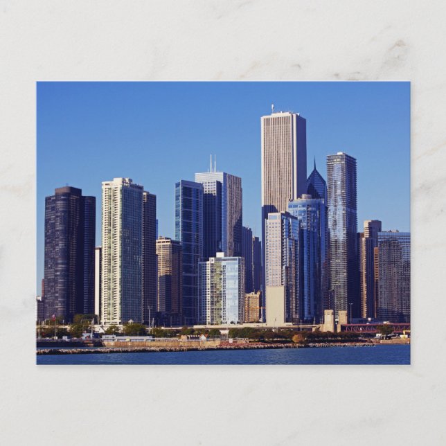 Carte Postale Skyline de gratte-ciel dans le centre-ville de Chi (Devant)
