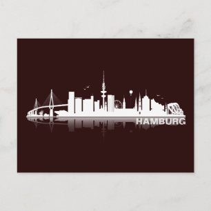 Carte postale Skyline de la ville de Hambourg
