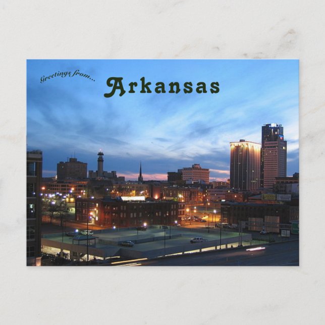 Carte Postale Skyline de Little Rock Arkansas (Devant)