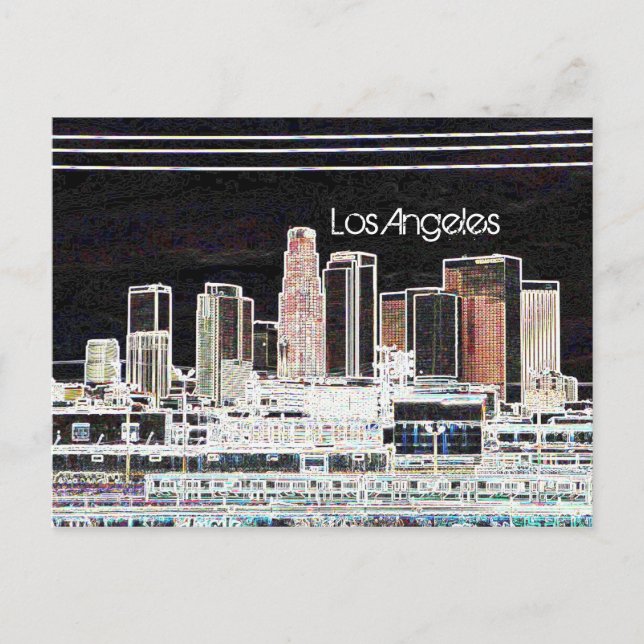 Carte postale Skyline de Los Angeles (Devant)