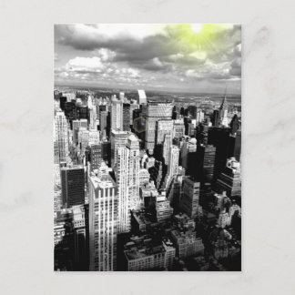 Carte Postale Skyline de New York en noir et blanc