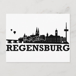 Carte Postale Skyline de Ratisbonne