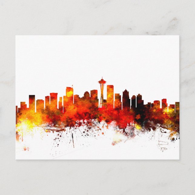 Carte Postale Skyline de Seattle (Devant)