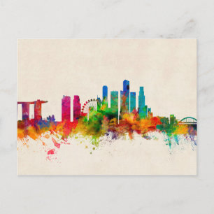 Carte Postale Skyline de Singapour