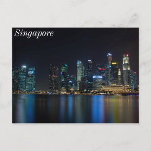 Carte Postale Skyline de Singapour à Fullerton