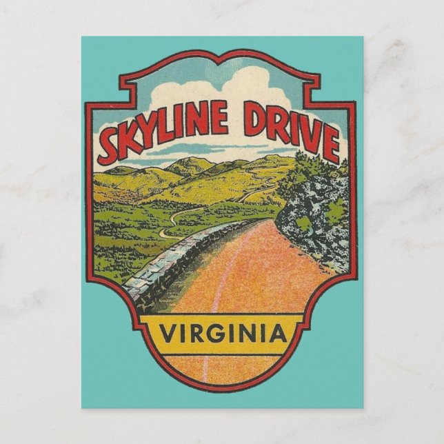 Carte Postale Skyline Drive, Virginia Postcard (Devant)