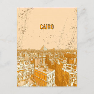 Carte Postale Skyline du Caire avec les pyramides
