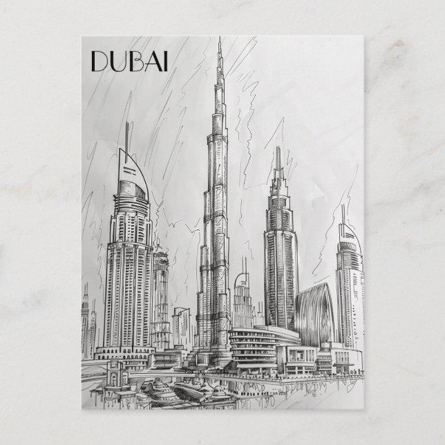 Carte Postale Skyline Dubaï (Devant)