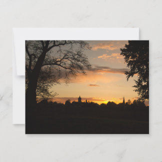 CARTE POSTALE SKYLINE HAAG EN HAUTE-BAVIÈRE AU COUCHER DU SOLEIL