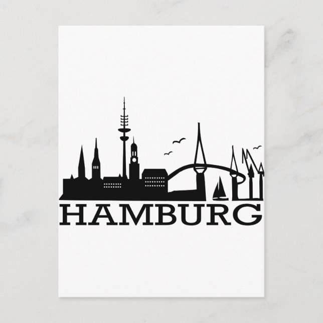 Carte Postale Skyline Hamburg (Devant)