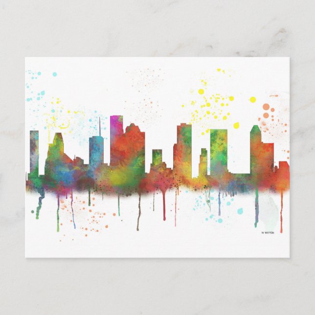 CARTE POSTALE SKYLINE HOUSTON TEXAS (Devant)