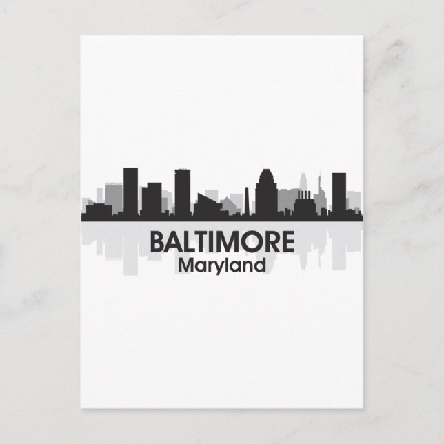 Carte Postale Skyline Maryland Baltimore (Devant)