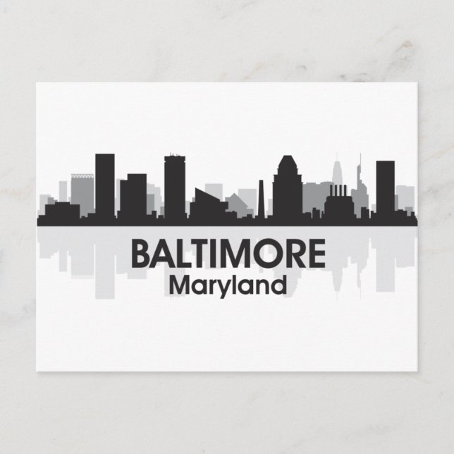 Carte Postale Skyline Maryland Baltimore (Devant)