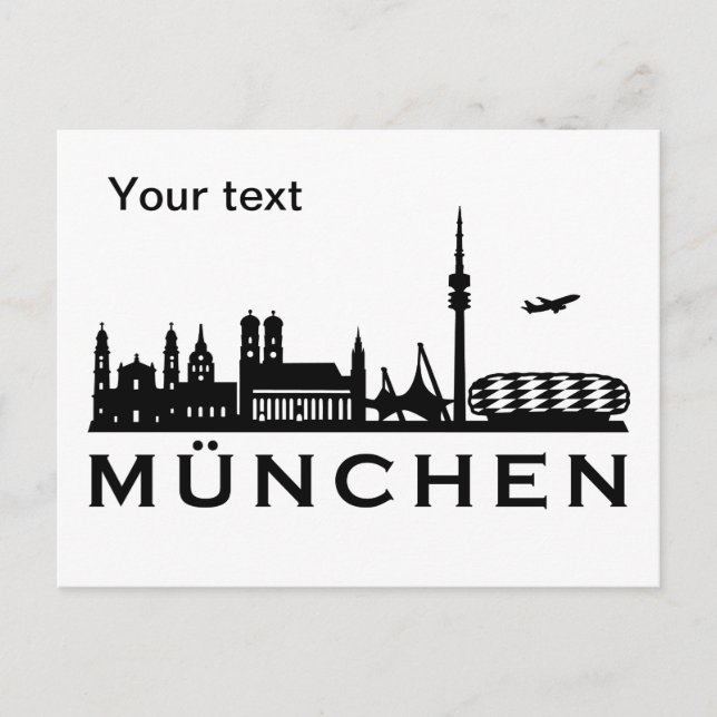 Carte Postale Skyline München (Devant)