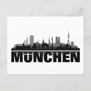 Carte Postale Skyline München Stadt - Postkarten