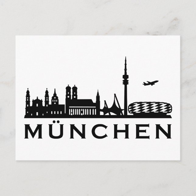 Carte Postale Skyline Munich (Devant)