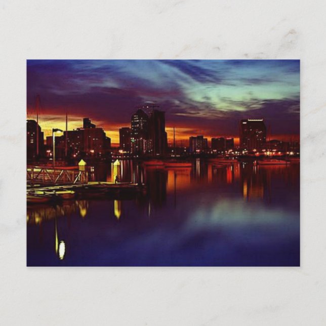 Carte Postale Skyline San Diego (Devant)