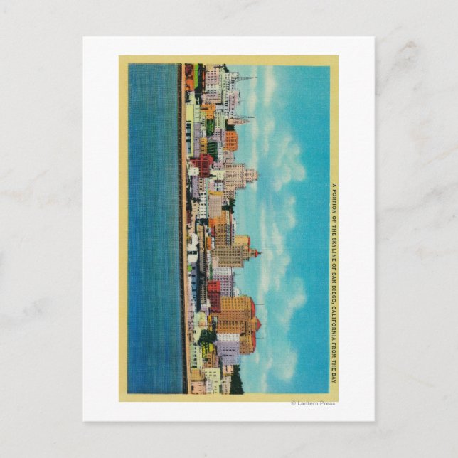 Carte Postale Skyline San Diego de BaySan Diego, CA (Devant)