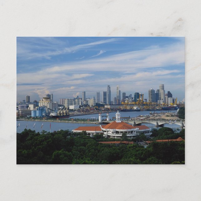 Carte Postale Skyline singapourien de Sentosa Island, Singapour (Devant)