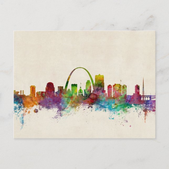 Carte Postale Skyline St Louis Missouri (Devant)