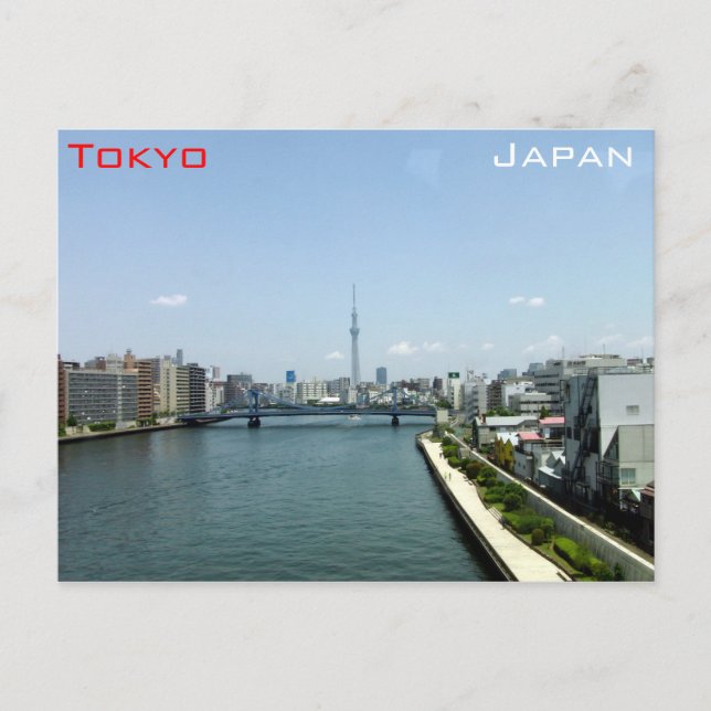 Carte Postale Skytree et Tokyo (Devant)