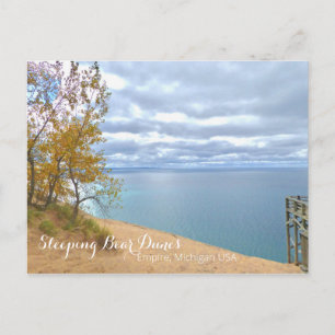 CARTE POSTALE SLEEPING BEAR DUNES/VIEW OF LAKE MICHIGAN