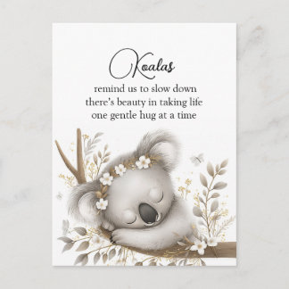 Carte Postale Sleeping Koala Cub