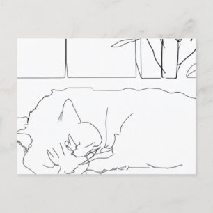 Carte Postale Sleepy Cat