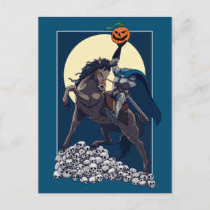Carte Postale Sleepy Hollow Horseman sans tête Halloween