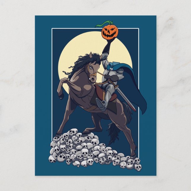 Carte Postale Sleepy Hollow Horseman sans tête | Halloween (Devant)