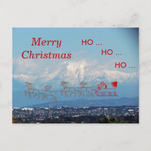 Carte postale - Sleigh et Père Noël Over SoCal