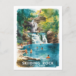 Carte Postale Slide Rock State Park Arizona Watercolor Painting