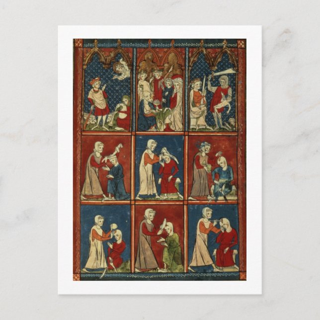 Carte Postale Sloane 1977 fol.2V Scènes Médicales et bibliques,  (Devant)