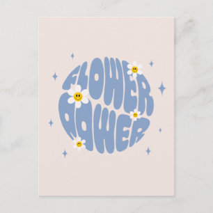 Carte Postale Slogan d'alimentation des fleurs