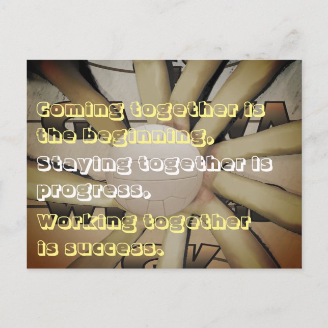 Carte Postale Slogan motivationnel et photo de netball (Devant)