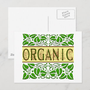 Carte Postale Slogan vert bio