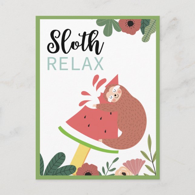 Carte postale Sloth (Devant)