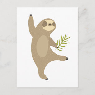 Carte Postale Sloth Dancing   Pourquoi Pas ?