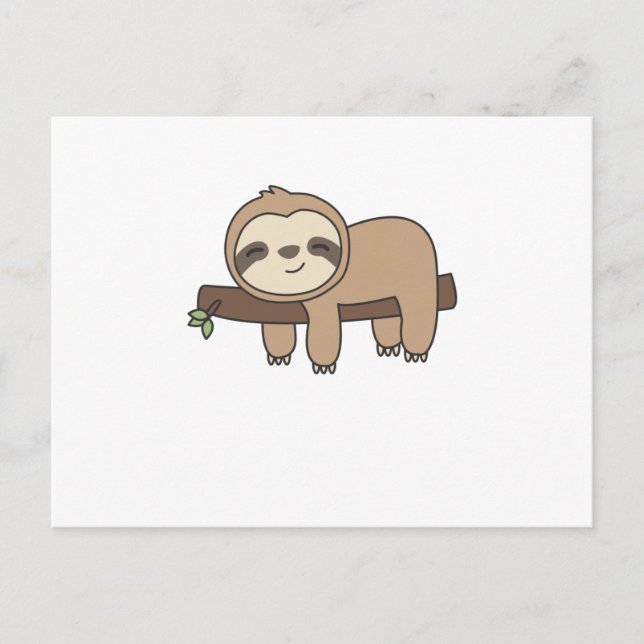 Carte Postale Sloth Funny Relaxez De Mignons Animaux Pour Enfant (Devant)