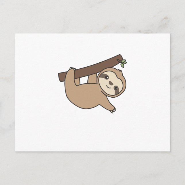 Carte Postale Sloth Funny Relaxez De Mignons Animaux Pour Enfant (Devant)