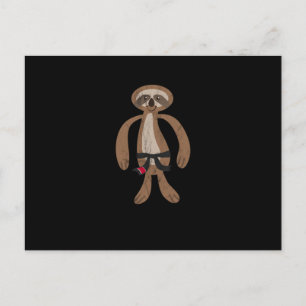 Carte Postale Sloth Jiu Jitsu Pour Bjj Cadeau Ceinture Noire