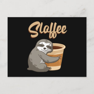 Carte Postale Sloth Lazy Sloths Sloffee Sleeping Funny Idée cade