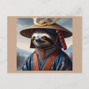 Carte Postale Sloth Samurai