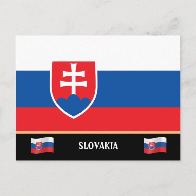 Carte Postale Slovaquie Drapeau & Voyage de pays slovaque / Slov (Devant)