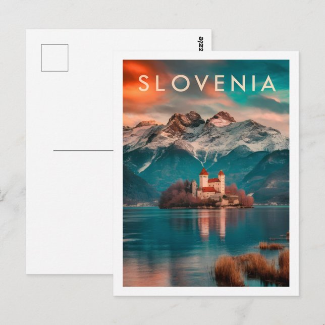 Carte Postale Slovénie Lieu de voyage célèbre (Devant / Derrière)
