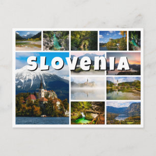Carte Postale Slovénie photo collage souvenir