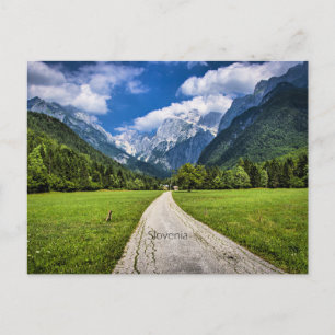 Carte Postale Slovénie, photographie panoramique avec les Alpes