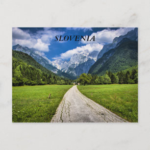 Carte Postale Slovénie, photographie panoramique avec les Alpes