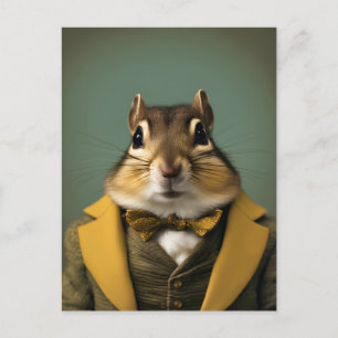 Carte Postale Smart Chipmunk
