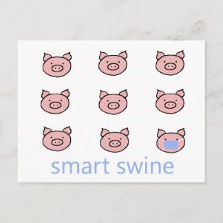 Carte postale Smart Swine